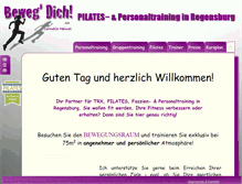 Tablet Screenshot of beweg-dich.com